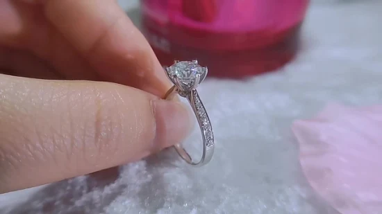 Bague en diamants de laboratoire 18 carats et sertissage de bague de mariage en or à durée limitée