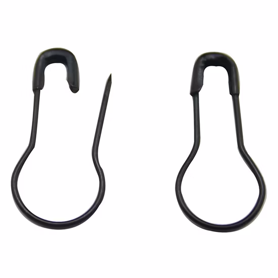 Épingles de sûreté en forme de poire en acier métallique de fabrication de haute qualité, épingles de gourde colorées