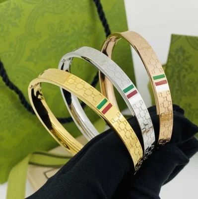 Bracelet de luxe en acier inoxydable plaqué or, largeur 3mm 5mm, bijoux de mariage pour femmes, manchette Gg Bracelets pour femme
