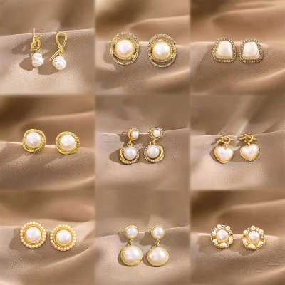 Boucles d'oreilles en Imitation de perles, Style tendance, bijoux portables exquis