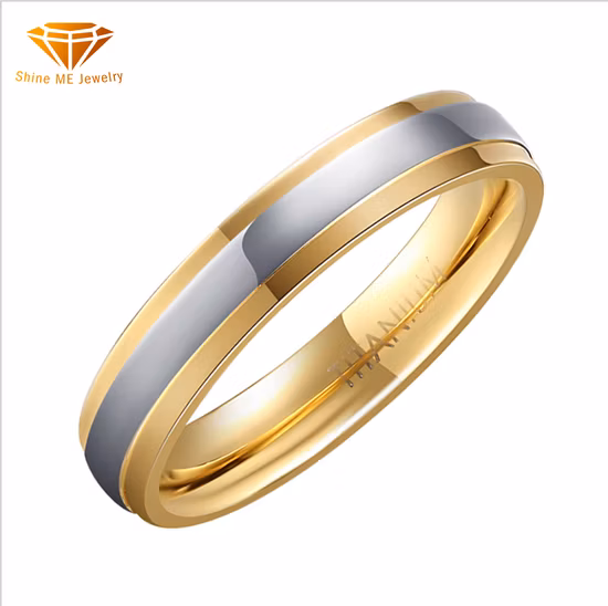 Usine de bijoux de gros en or massif de la mode des femmes des hommes de l'anneau